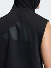 adidas Black Power Workout Hooded Tank Top - Image 3 of 5