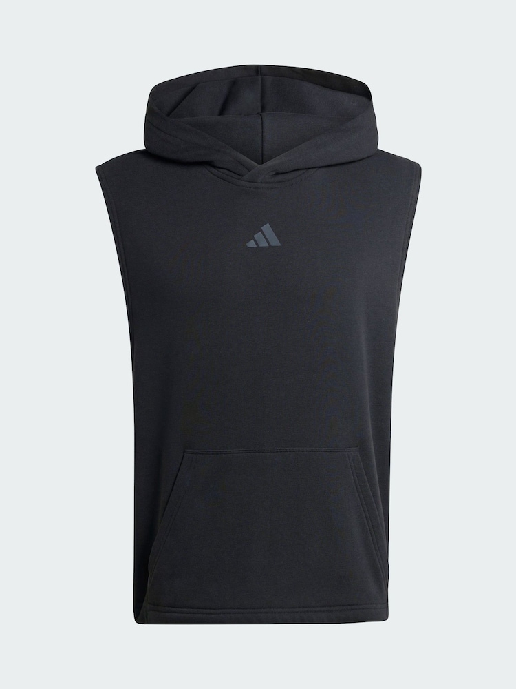 adidas Black Power Workout Hooded Tank Top - Image 5 of 5