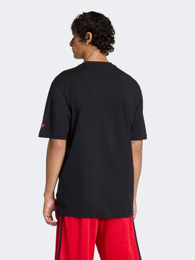 adidas Originals Black GFX Varsity T-Shirt - Image 2 of 6 adidas Originals Black GFX Varsity T-Shirt - Image 2 of 6