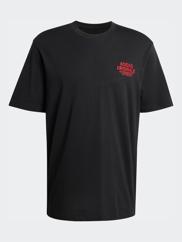 adidas Originals Black GFX Varsity T-Shirt - Image 6 of 6 adidas Originals Black GFX Varsity T-Shirt - Image 6 of 6