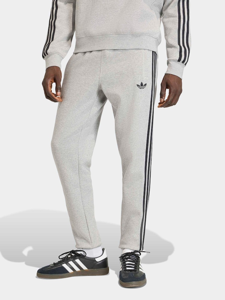 adidas Originals Grey 3-Stripes Sweat Joggers - Image 1 of 6