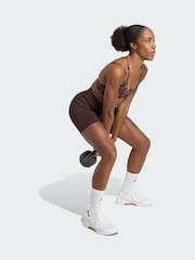 adidas Optime Leopard Strappy Light Support Bra - صورة 2 من 4