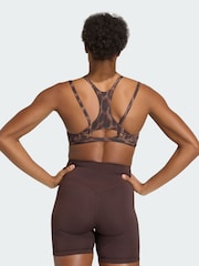 adidas Optime Leopard Strappy Light Support Bra - صورة 3 من 4