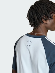 adidas Originals Blue Adicolor Teamgeist Cotton T-Shirt - Image 4 of 6