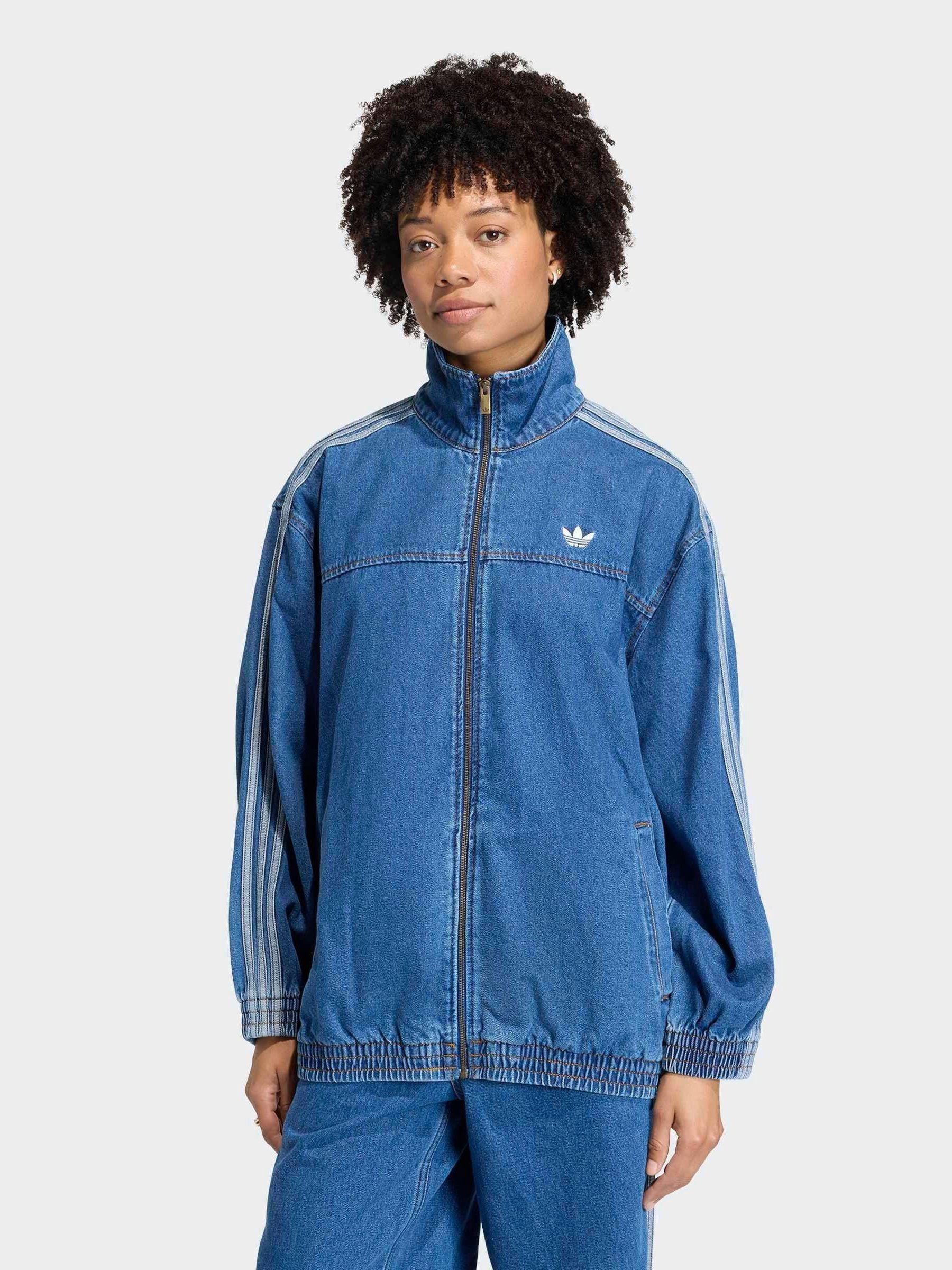 Buy adidas Originals Blue Firebird Adilenium Denim Track Top from