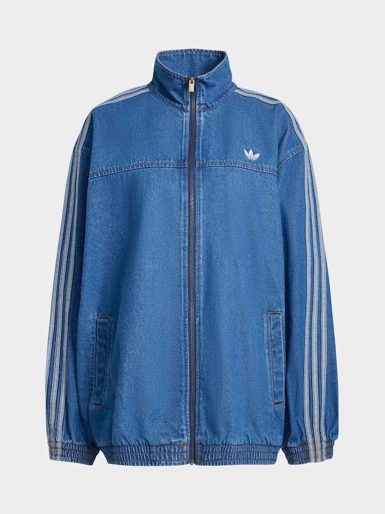 adidas Originals Blue Firebird Adilenium Denim Track Top - Image 6 of 6