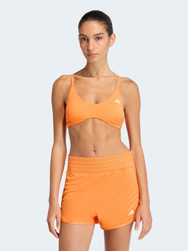 adidas Orange Optime Essentials Workout Light Support Bra - Image 1 of 8