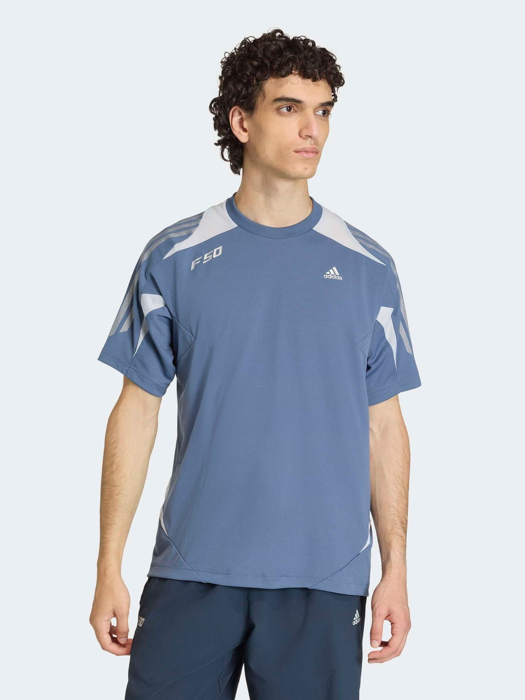 Buy adidas Originals Blue F50 Jersey Short Sleeve T-Shirt from