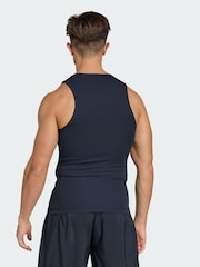 adidas Black Power Essentials Workout Rib Tank Top - Image 2 of 5