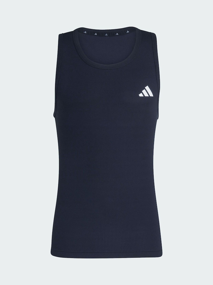 adidas Black Power Essentials Workout Rib Tank Top - Image 5 of 5 adidas Black Power Essentials Workout Rib Tank Top - Image 5 of 5