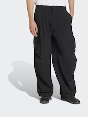 adidas Originals Black Premium Essentials Utility Cargo Tracksuit Bottoms - Image 1 of 6