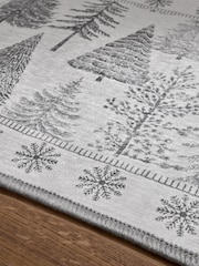 Grey Washable Winter Trees Doormat - Image 3 of 5