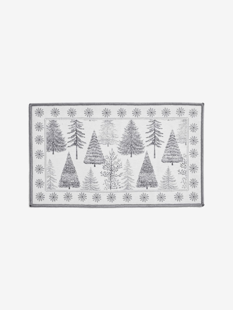 Grey Washable Winter Trees Doormat - Image 5 of 5 Grey Washable Winter Trees Doormat - Image 5 of 5