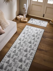 Grey Washable Winter Trees Runner - Image 2 of 5