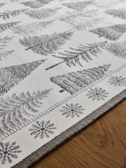 Grey Washable Winter Trees Runner - Image 3 of 5