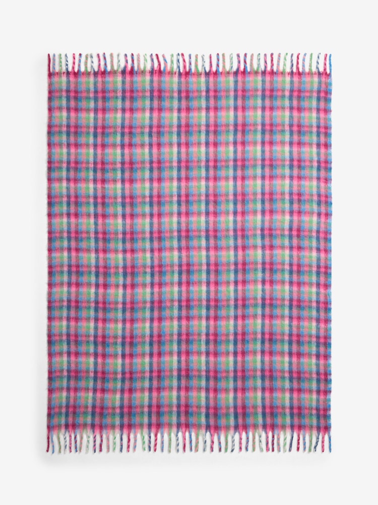 Multi Bright Gingham Check Cosy Throw - Image 5 of 5 Multi Bright Gingham Check Cosy Throw - Image 5 of 5