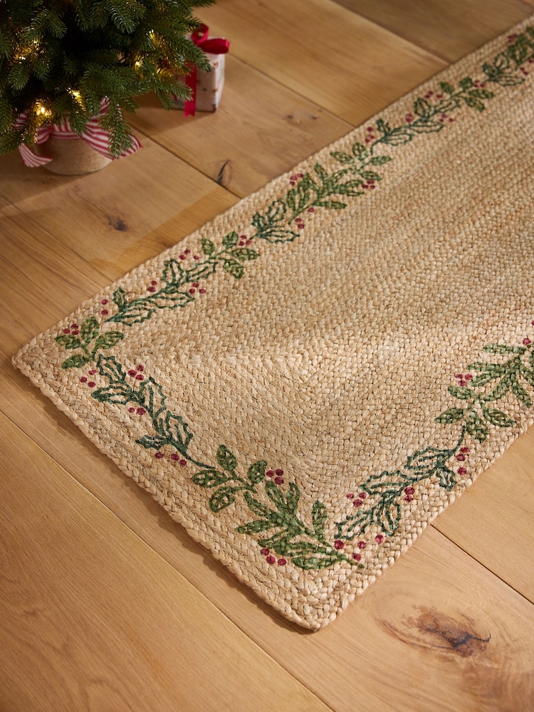 Natural Festive Wreath Jute Runner - Image 2 of 5