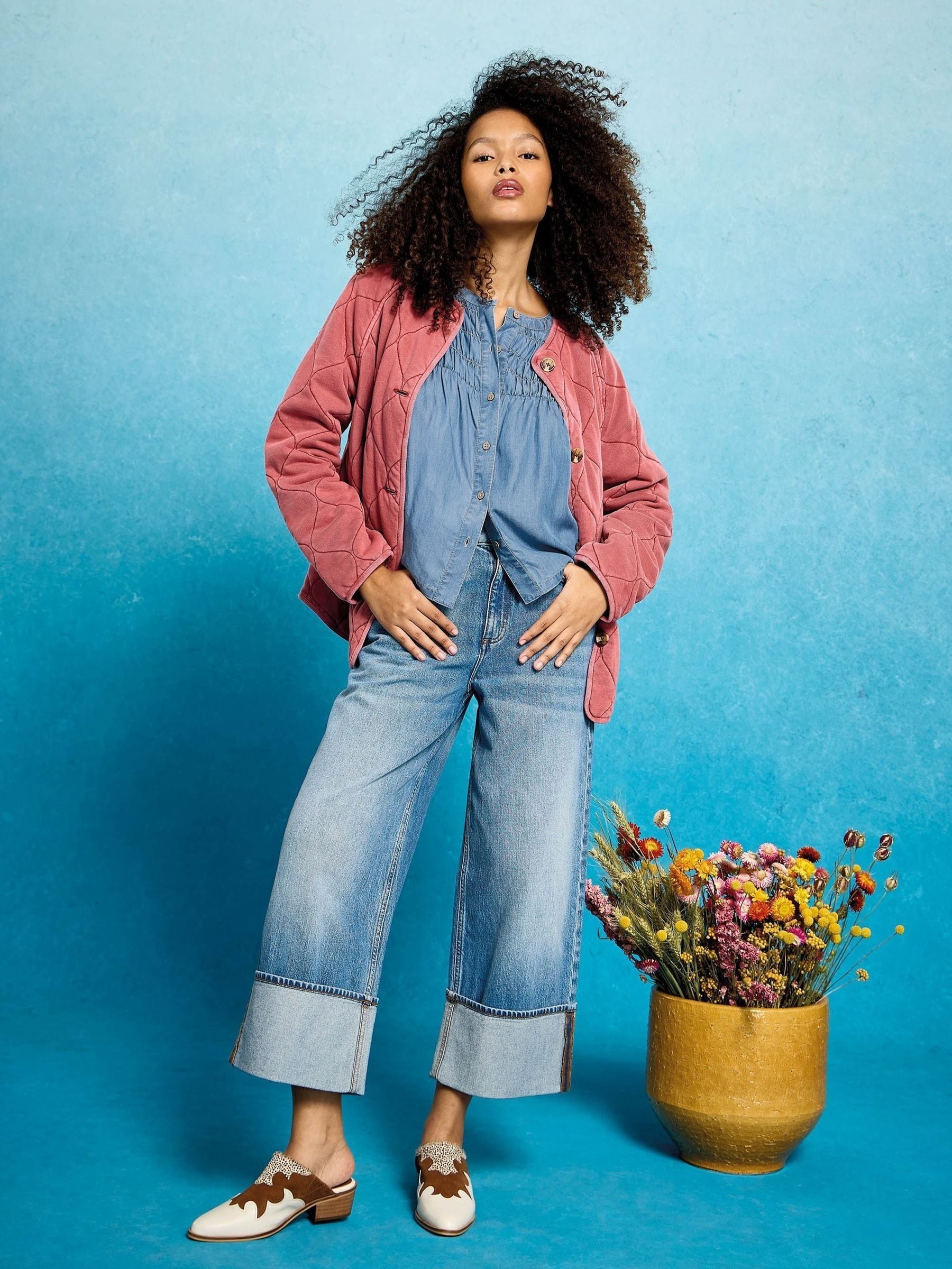 Buy White Stuff Blue Tammie Chambray Shirt from the Next UK online