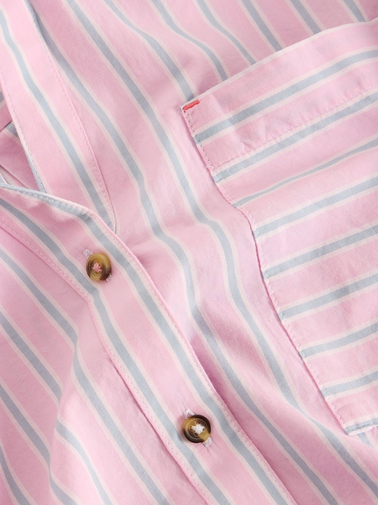 White Stuff Pink Sadie Poplin Boyfriend Shirt - Image 6 of 6
