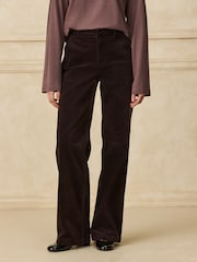 Burgundy Red Tailored Wide Leg Jeans - Image 2 of 5
