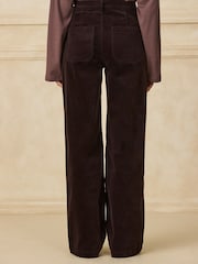 Burgundy Red Tailored Wide Leg Jeans - Image 3 of 5