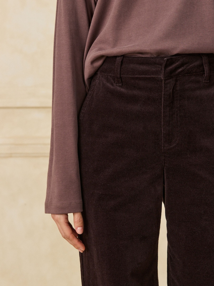 Burgundy Red Tailored Wide Leg Jeans - Image 5 of 5 Burgundy Red Tailored Wide Leg Jeans - Image 5 of 5