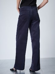 Blue Corduroy Wide Leg Jeans - Image 4 of 8