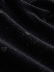 Black Heart Embroidery Corduroy Wide Leg Jeans - Image 9 of 9