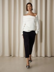 Grey Mid Rise Corduroy Barrel Jeans - Image 2 of 5