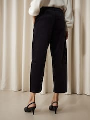 Grey Mid Rise Corduroy Barrel Jeans - Image 4 of 5