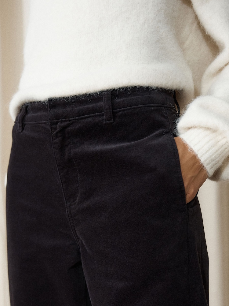 Grey Mid Rise Corduroy Barrel Jeans - Image 5 of 5 Grey Mid Rise Corduroy Barrel Jeans - Image 5 of 5
