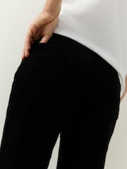 Black Corduroy Stovepipe Jeans - Image 4 of 7