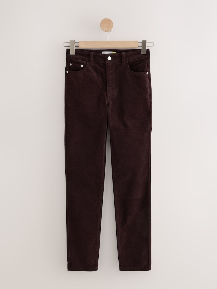 Burgundy Red Corduroy Slim Jeans - Image 1 of 3