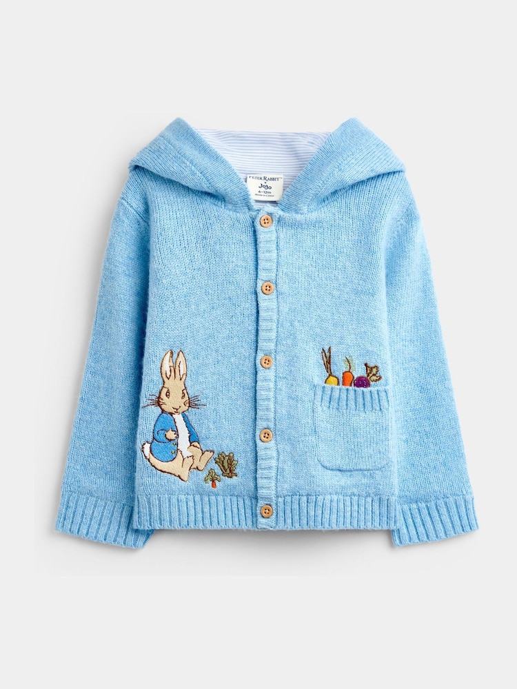 JoJo Maman Bébé Blue Peter Rabbit Knit Cardigan - Image 1 of 5