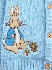 JoJo Maman Bébé Blue Peter Rabbit Knit Cardigan - Image 4 of 5