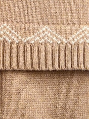 JoJo Maman Bébé Brown Fairisle 3-Piece Fairisle Knit Set - Image 11 of 11