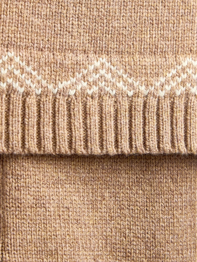 JoJo Maman Bébé Brown Fairisle 3-Piece Fairisle Knit Set - Image 11 of 11