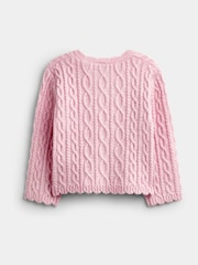 JoJo Maman Bébé Flopsy Embroidered Cable Knit Cardigan - Slika 2 iz 4