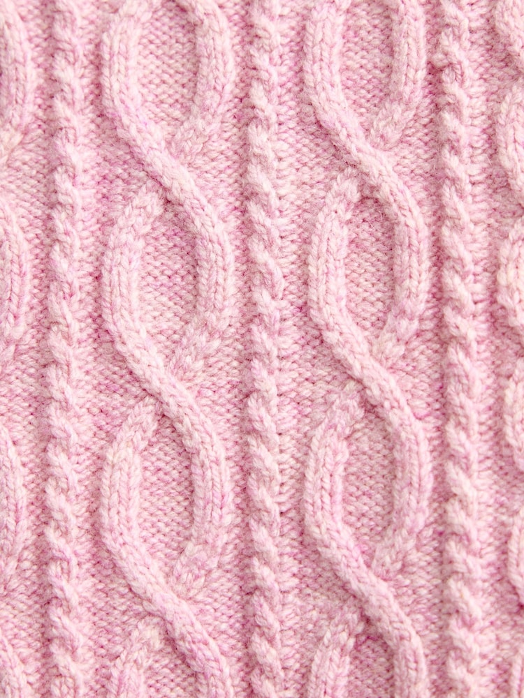 JoJo Maman Bébé Flopsy Embroidered Cable Knit Cardigan - Slika 4 iz 4