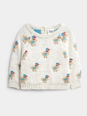 JoJo Maman Bébé Blue Duck Knitted Jumper & Leggings Set - Image 2 of 7