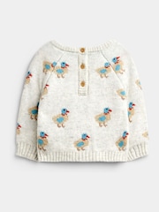 JoJo Maman Bébé Blue Duck Knitted Jumper & Leggings Set - Image 3 of 7