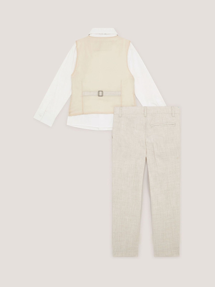 Monsoon Natural George Suit & Bow Tie Set 4-Piece - Image 3 of 3 Monsoon Natural George Suit & Bow Tie Set 4-Piece - Image 3 of 3