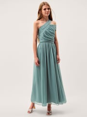 أخضر - فستان حفلات من التول بتصميم كتف واحد موديل Arianna من Monsoon - صورة 1 من 4