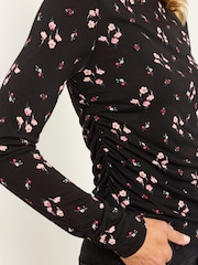 Rosas negras - Top de manga larga fruncido FatFace - Imagen 4 de 5