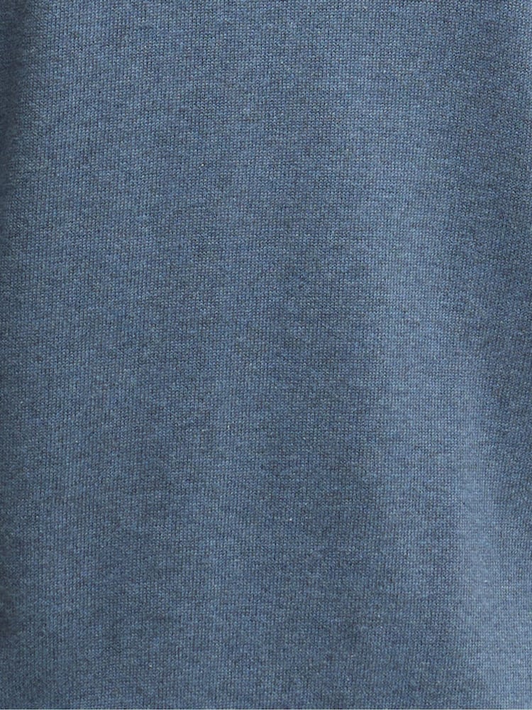 Barbour® Blue Cotton Half Zip Knitted Jumper - Image 6 of 6