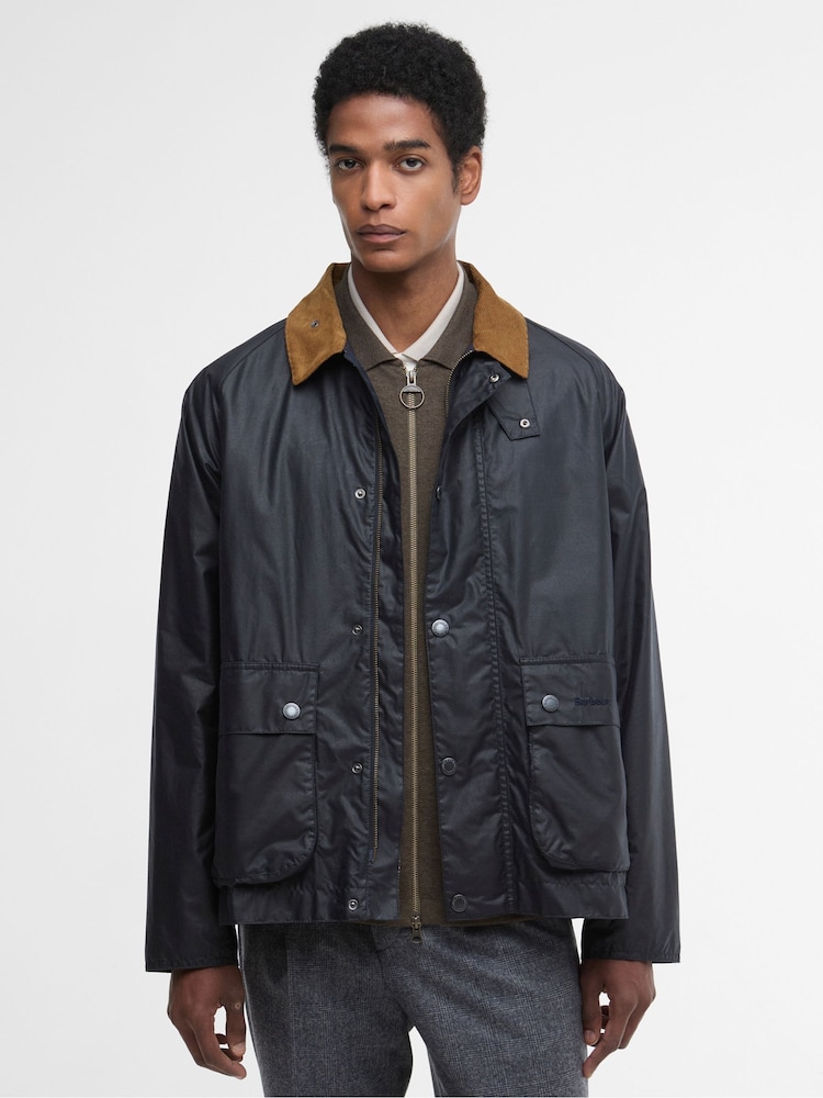 Barbour® Blue Modern Bedale Wax Jacket - Image 1 of 8