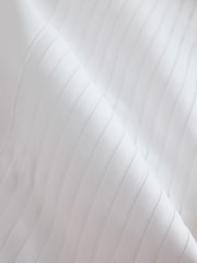 White Slim Fit N. Premium 1 Pleated Formal Shirt With Double Cuff and Cufflink - Image 3 of 9