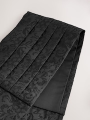 White/Black Cotton Rich Textured Occasion Shirt With Bow Tie and Cummerbund Set - Image 15 of 15