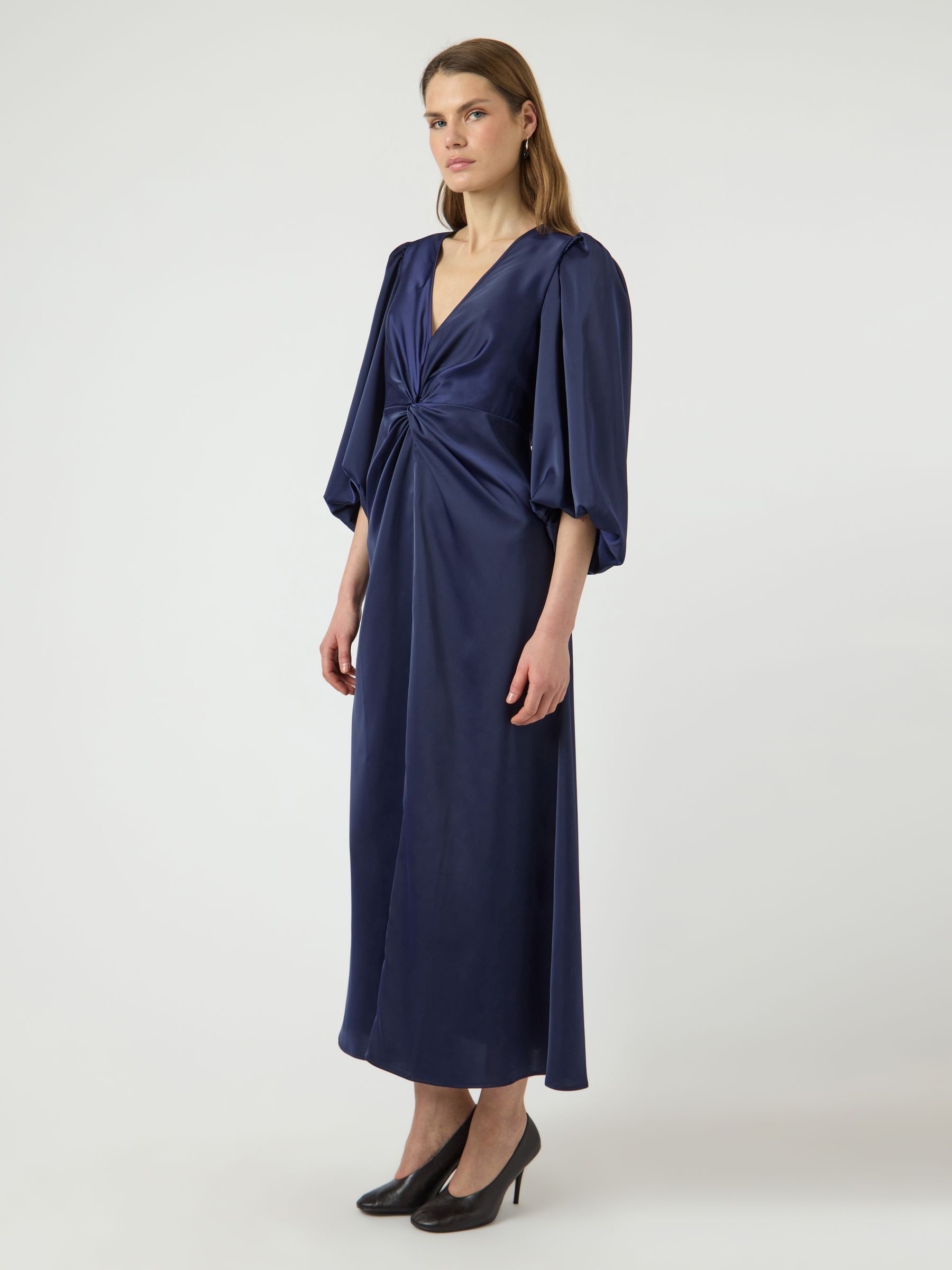 Buy Y.A.S Blue Half Sleeve Ruched Maxi Dress from Next USA