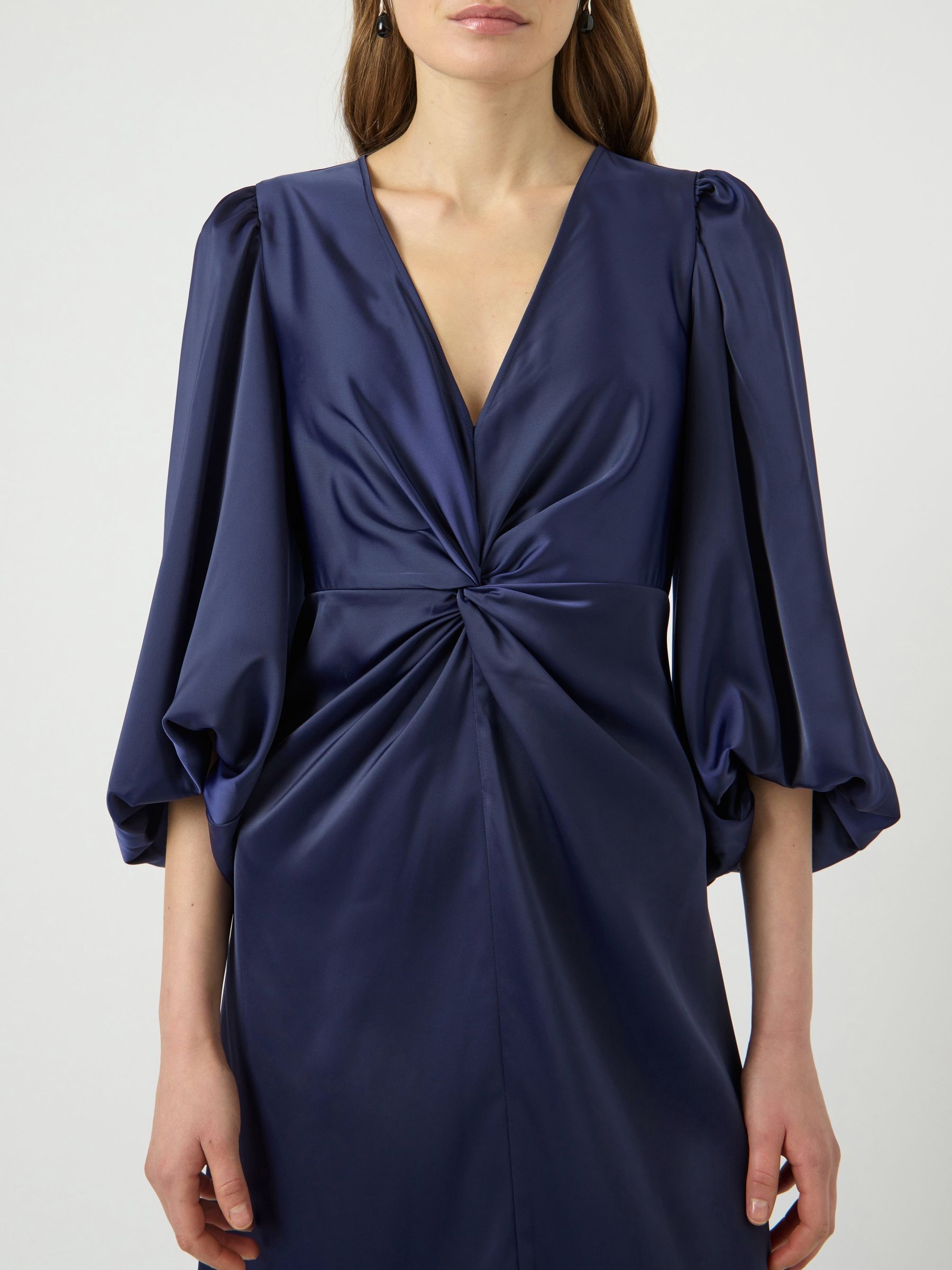 Buy Y.A.S Blue Half Sleeve Ruched Maxi Dress from Next USA